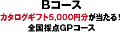 Bコース カタログギフト5,000円分が当たる！ 全国採点GPコース